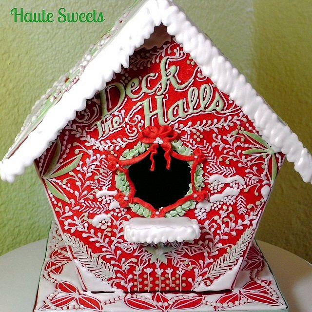 Festive Red Cookie Birdhouse
