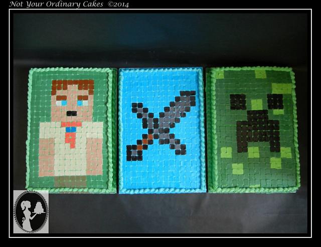 Minecraft sheet cakes - cake by Not Your Ordinary Cakes - CakesDecor