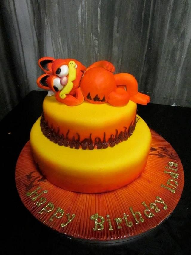 Garfield Cake for my sons bday : r/garfield