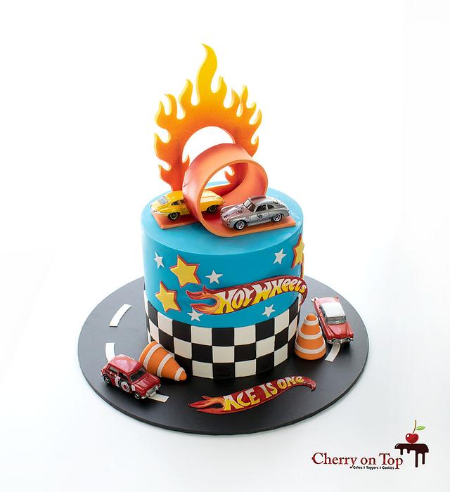 Hot Wheels Cake - Decorated Cake by Cherry on Top Cakes - CakesDecor