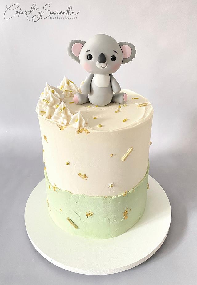 Cute Koala Cake with Two-Tone Buttercream - Decorated - CakesDecor