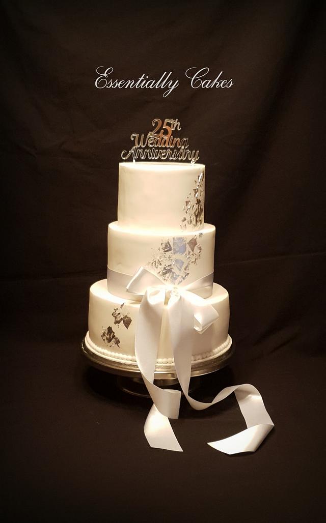 25th Anniversary Cake By Essentially Cakes Cakesdecor