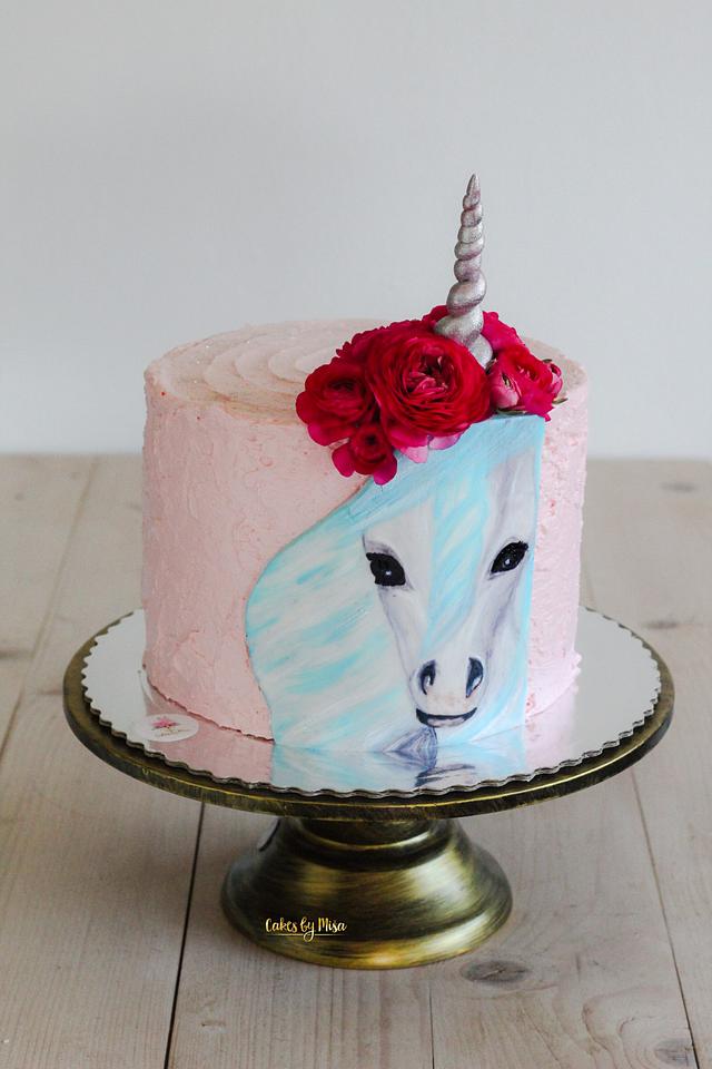 Hand painted unicorn Cake by CakesByMisa CakesDecor
