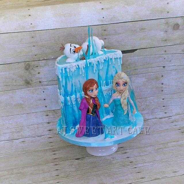 Frozen cake - Decorated Cake by AGNES JOHN - CakesDecor