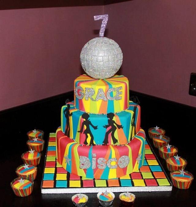 Disco cake - Decorated Cake by Andrias cakes scarborough - CakesDecor