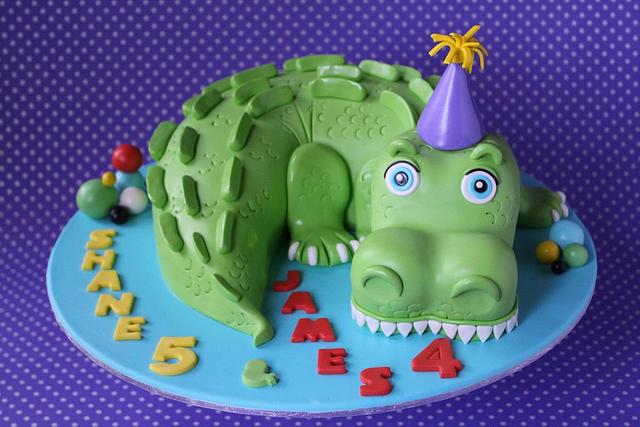 Alligator Birthday Cake - CakeCentral.com