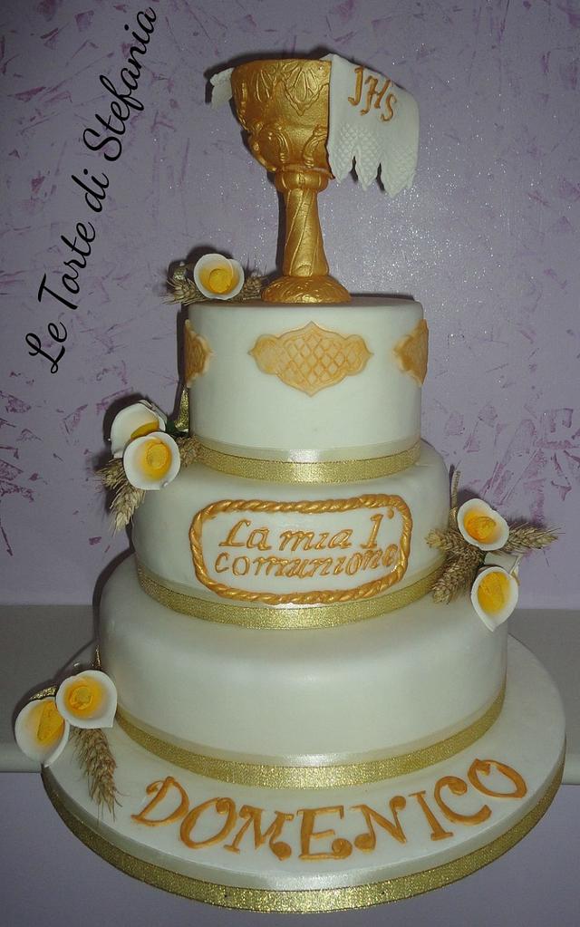 The comunion cake 2 - Decorated Cake by letortedistefania - CakesDecor