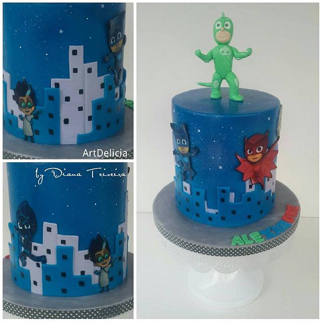 PJ Masks Cake - Decorated Cake by Unique Cake's Boutique - CakesDecor