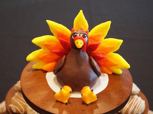 Modeling Chocolate Turkey Figurine - Decorated Cake by - CakesDecor