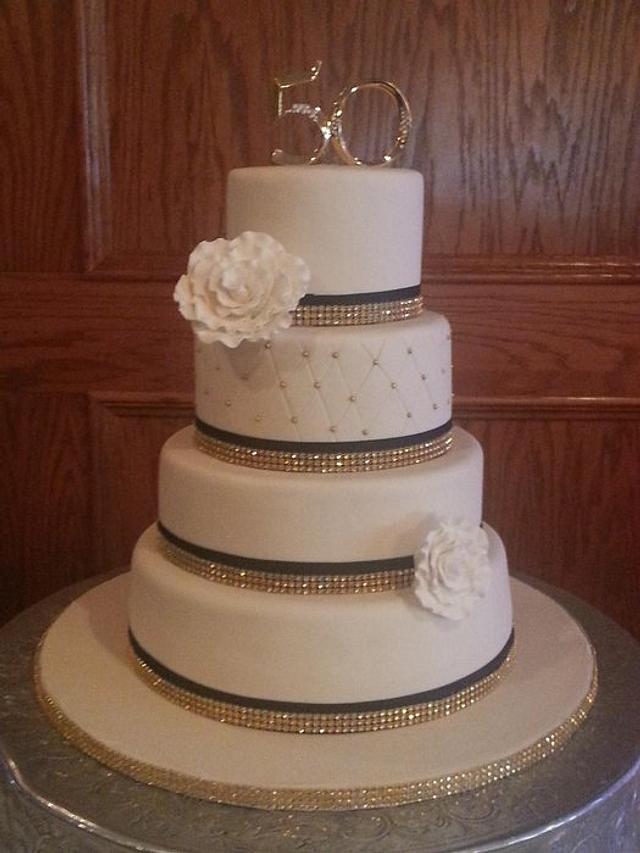 50th Anniversary Cake Cake by Tomyka CakesDecor