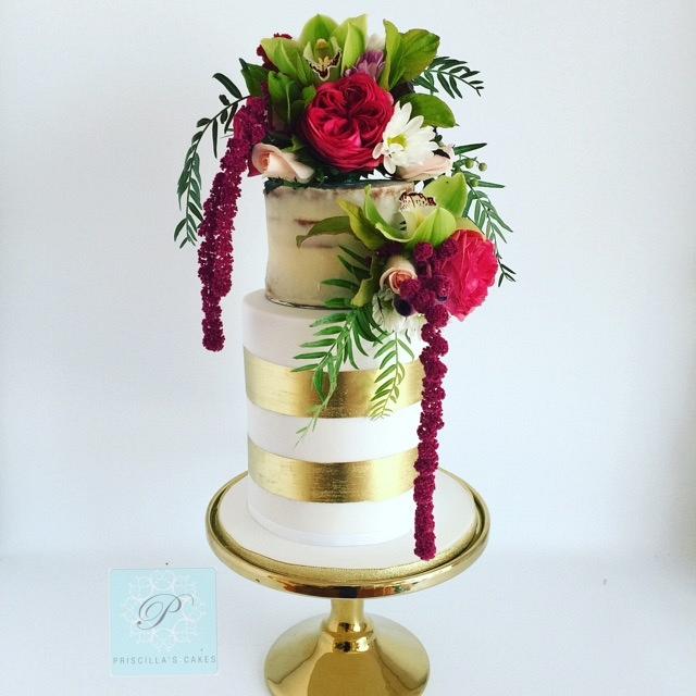 Wedding cake - Decorated Cake by Priscilla's Cakes - CakesDecor