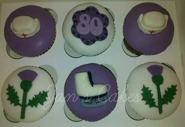 Scottish themed birthday cake & cupcakes 