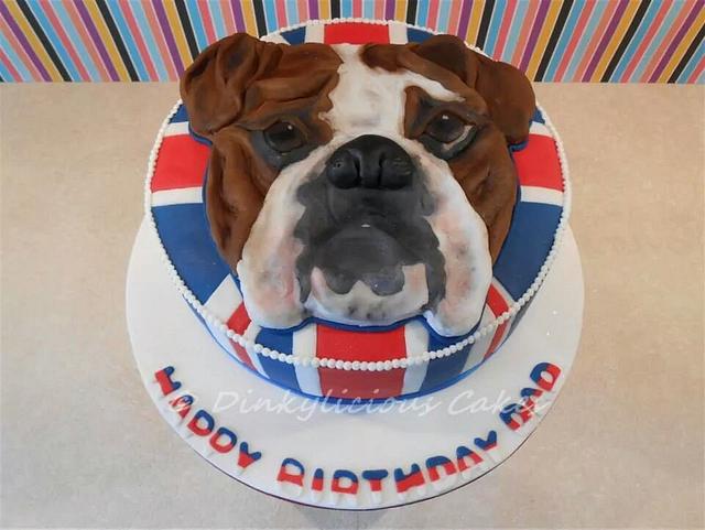 S259 The Bulldog Cake...waaaay cute! | Dog cakes, Animal cakes, Puppy dog  cakes