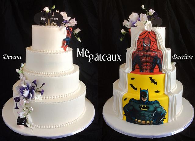 Two sides wedding cake