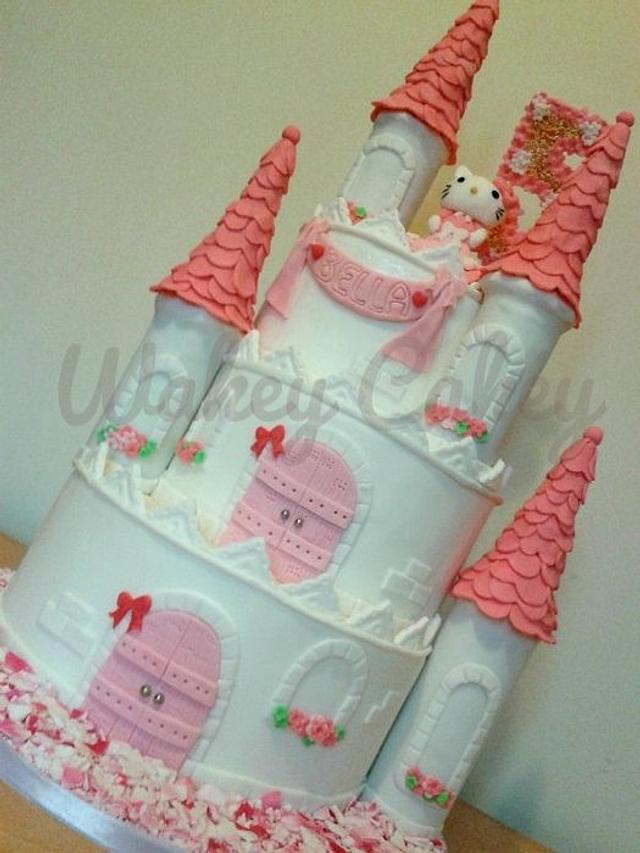 Hello Kitty Castle cake - Cake by Jules - CakesDecor