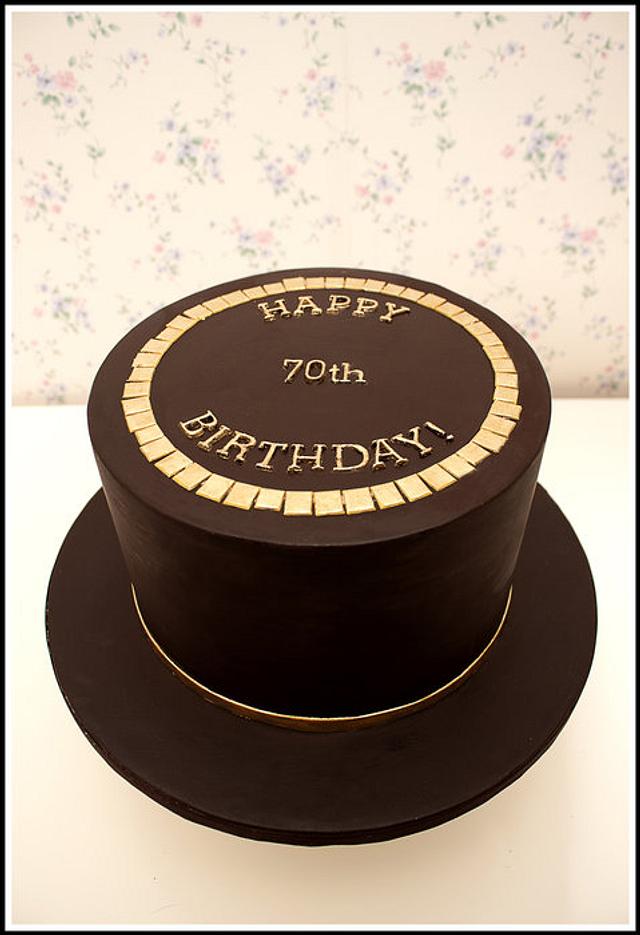 Chocolate Gold Birthday Cake