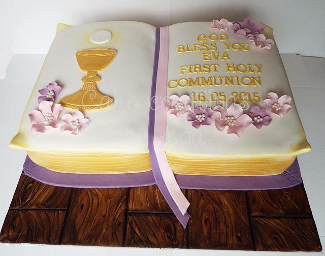 Book communion cake - Cake by Cake Creations by Aga - CakesDecor