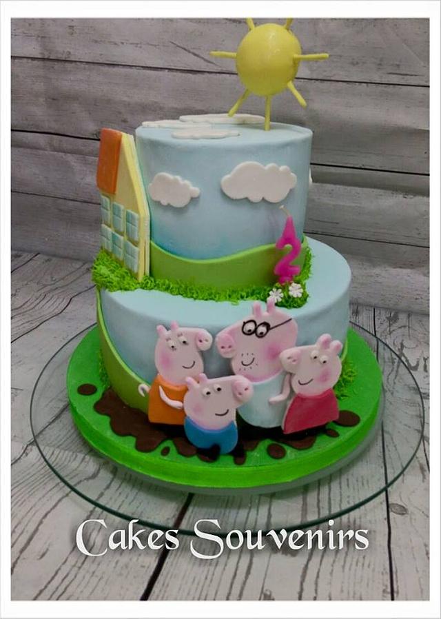 Peppa Pig Cake - Decorated Cake by Claudia Smichowski - CakesDecor