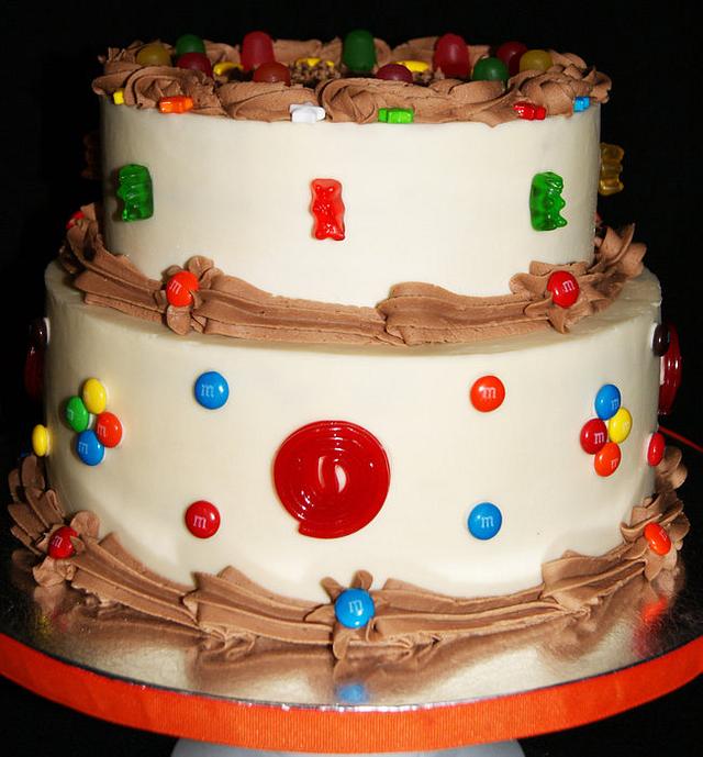 Candy birthday cake