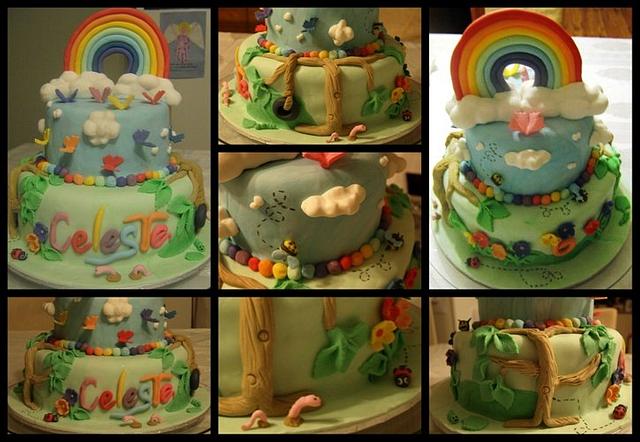 Rainbow and Butterflies. - Cake by Jewels Cakes - CakesDecor