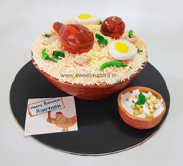 Buy Egg-less Biryani Handi Cake