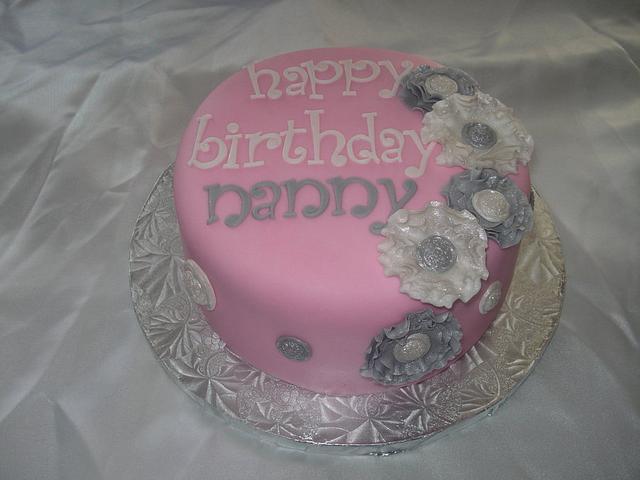 Pink Ruffle Flower Cake 