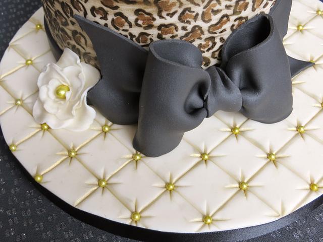 Leopard Print Birthday Cake - Cake by Pam - CakesDecor