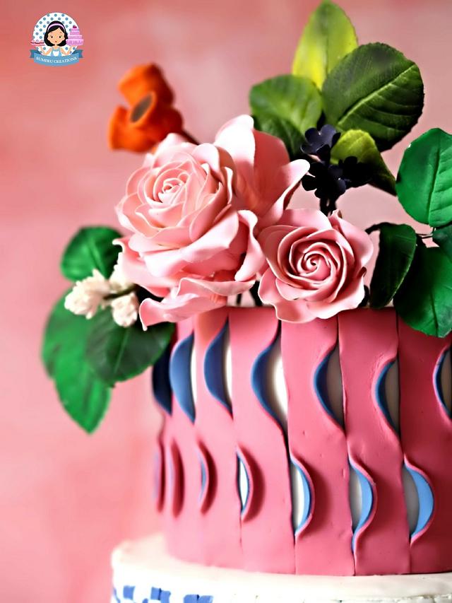 Sugar Flowers & Cakes in Bloom Collaboration - Ekkat Rose Cake