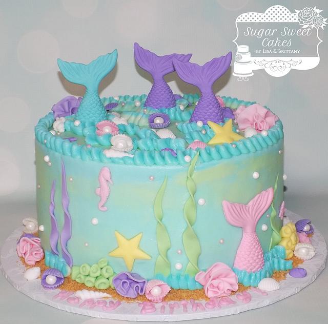 Mermaid Tails - Decorated Cake by Sugar Sweet Cakes - CakesDecor