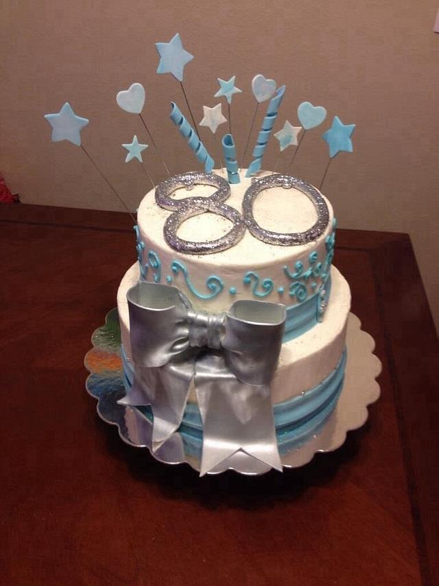 80th Birthday - Decorated Cake by Daniele Altimus - CakesDecor