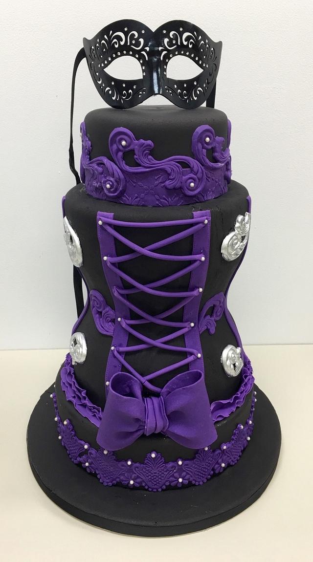 Masquerade 40th Birthday Decorated Cake By Ladybug1027 Cakesdecor