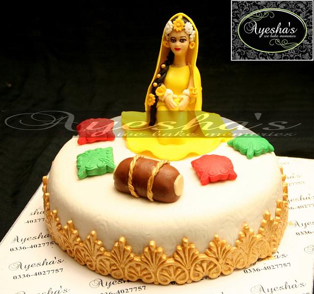 Dholak Sangeet And Engagement Theme Cake