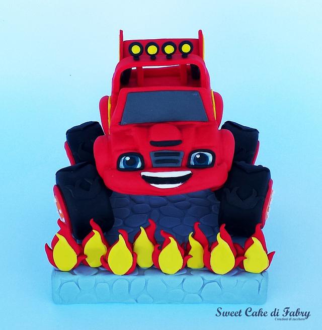 Blaze the monster machine - Decorated Cake by Sweet Cake - CakesDecor