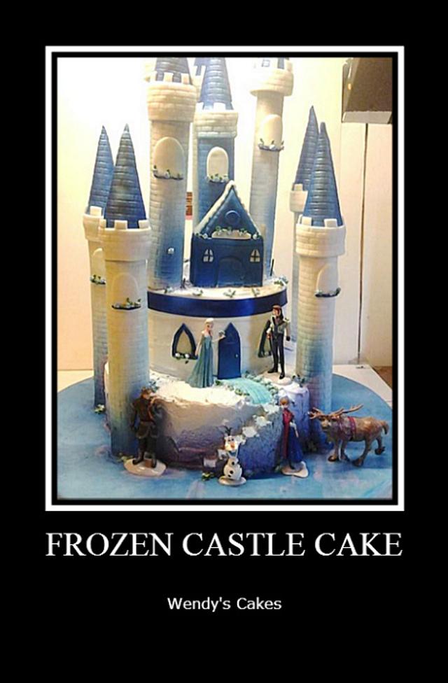 Castle Cake With Frozen Theme Decorated Cake By Wendy Cakesdecor 3039