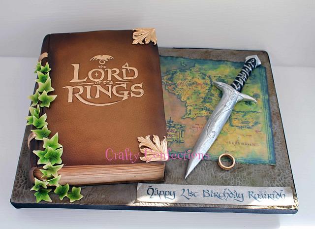 Lord of the Rings themed book cake