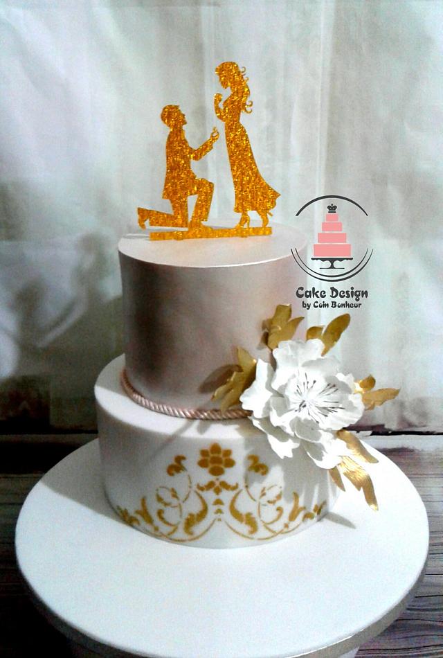Engagement Cake Cake By Cake Design By Coin Bonheur Cakesdecor