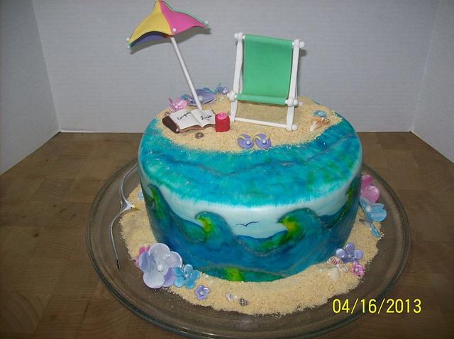 Beach Retirement Cake - Decorated Cake by Chris Jones - CakesDecor