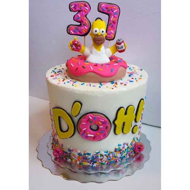 Homer Simpson Birthday Cake! - Decorated Cake by Jenn - CakesDecor