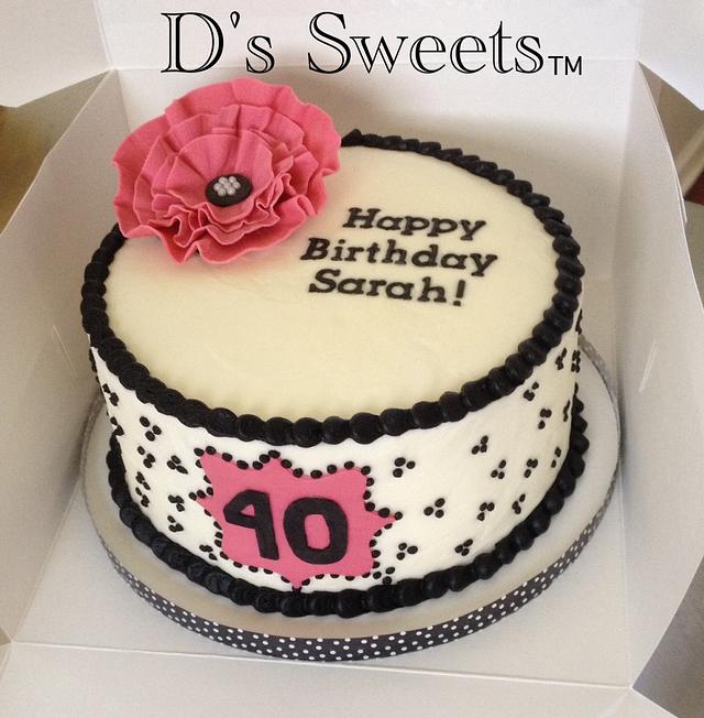 40th Birthday Cake by Dawn CakesDecor