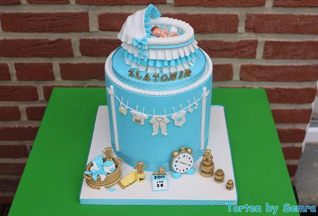 welcome baby boy cake