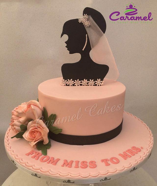 Simple Bridal Shower Cake - Decorated Cake by Caramel - CakesDecor