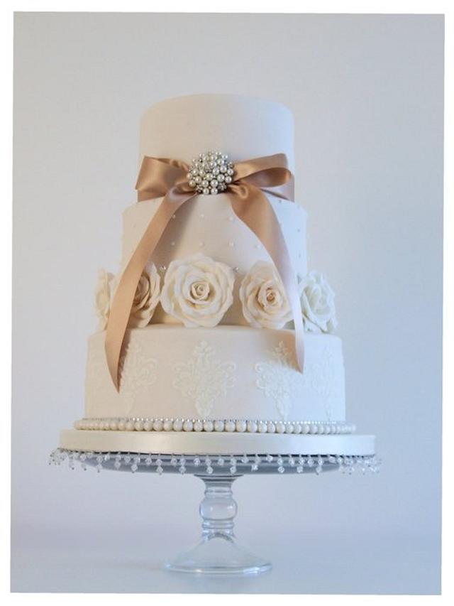 Carries and Sams wedding cake - Decorated Cake by Jo Tan - CakesDecor