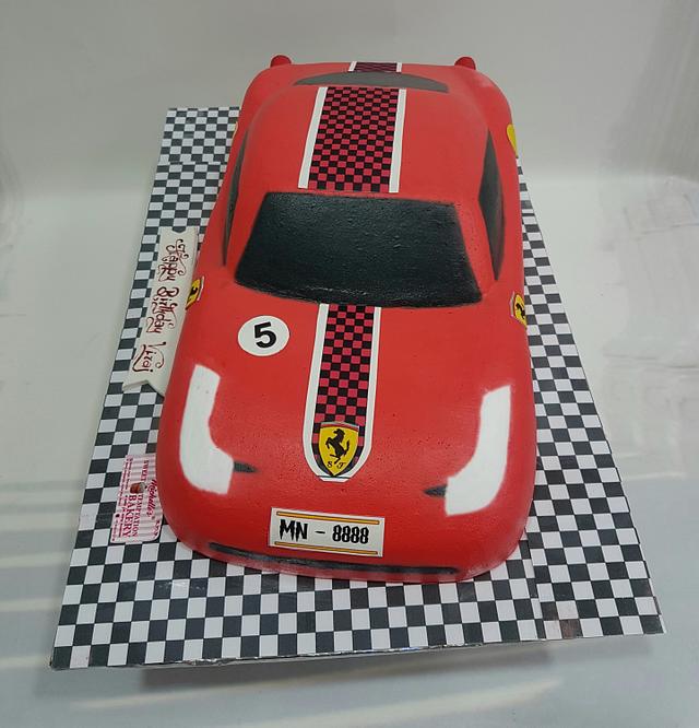 Ferrari in Cream - Cake by Michelle's Sweet Temptation - CakesDecor