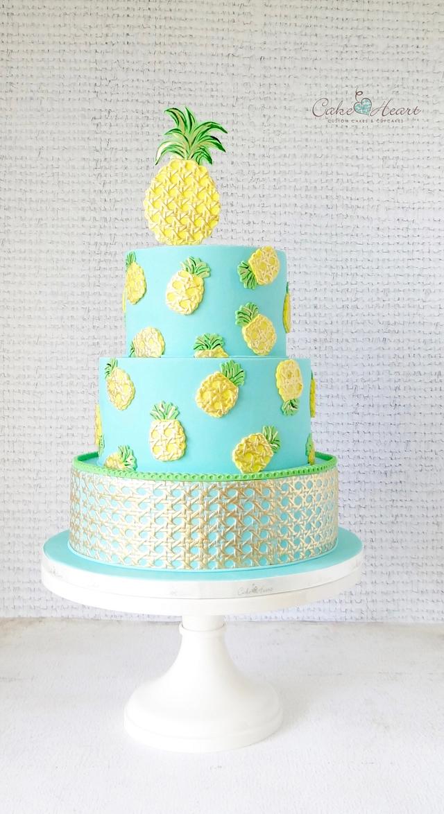 Pineapples Decorated Cake by Cake Heart CakesDecor