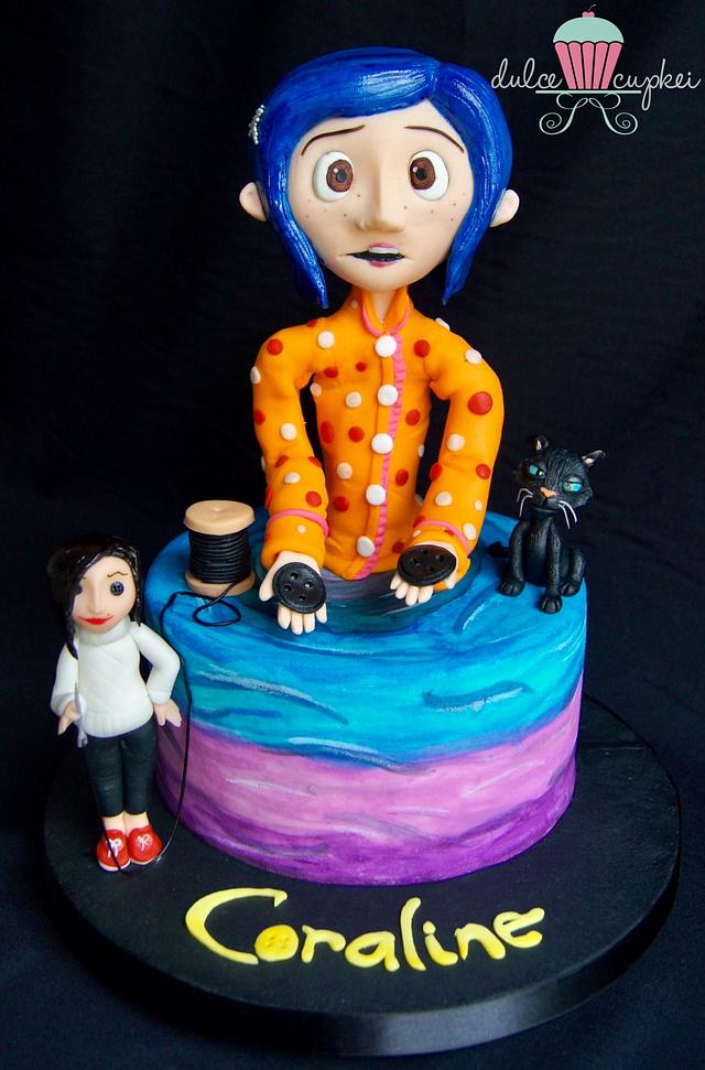 Cakeflix collaboration CORALINE - Decorated Cake by Nadia - CakesDecor