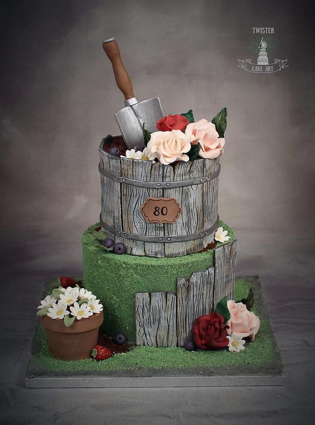 Flower garden cake Decorated Cake by Twister Cake Art CakesDecor