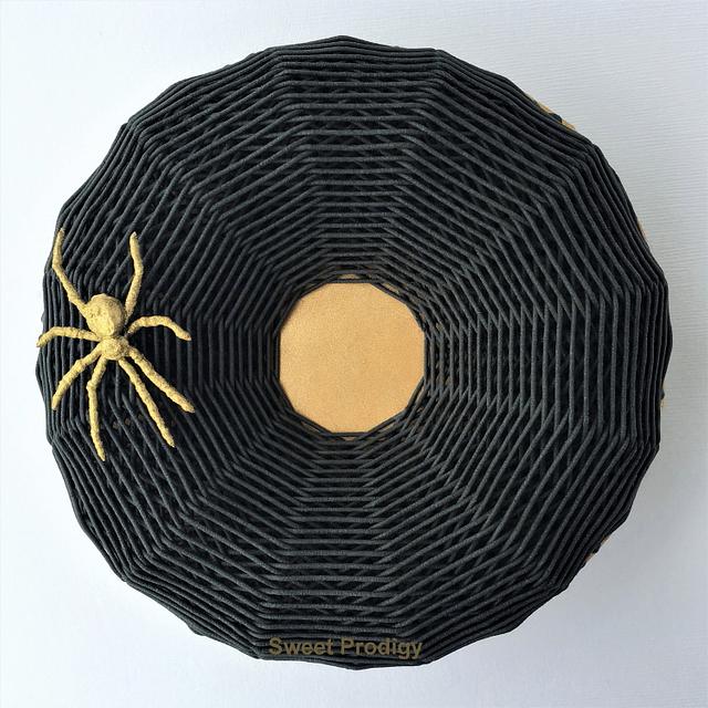 Gold Spider On A Black Web No. 3
