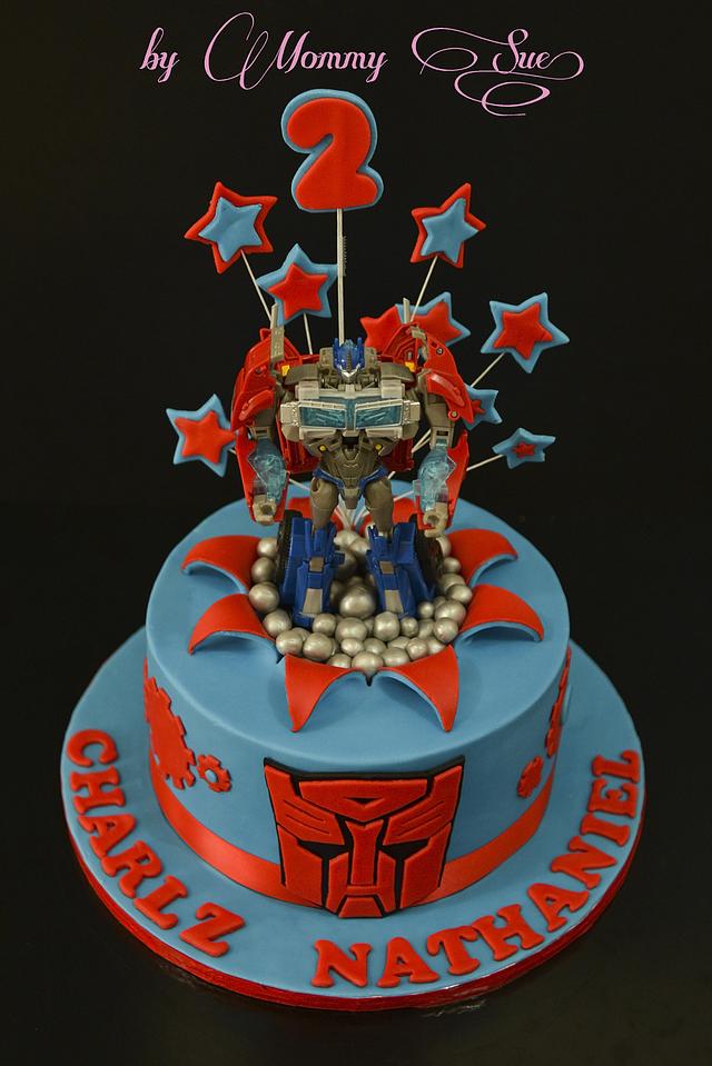 Optimus Prime Transformers Cake Cake By Mommy Sue Cakesdecor