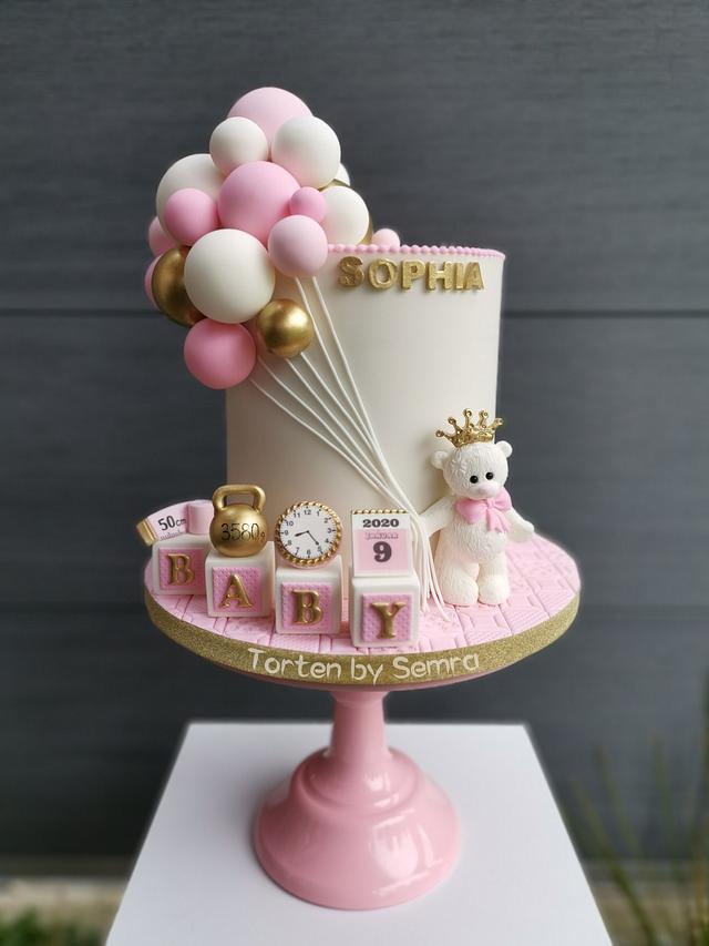 Welcome Baby Girl - Decorated Cake by TortenbySemra - CakesDecor