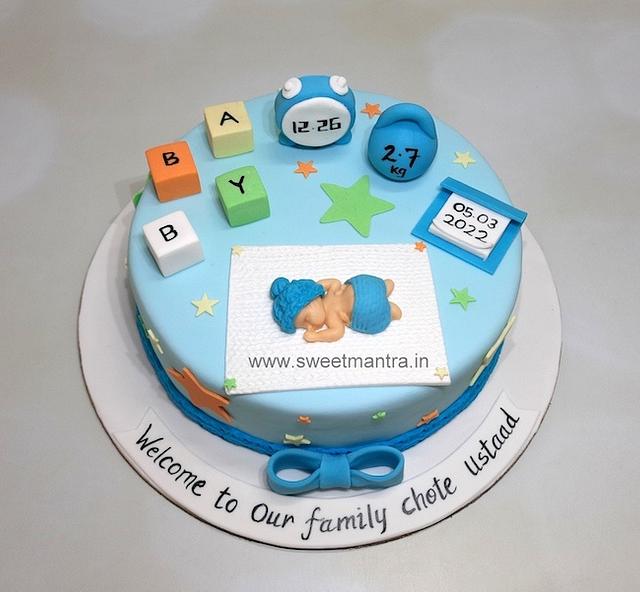 Welcome Baby theme cake - Decorated Cake by Sweet Mantra - CakesDecor